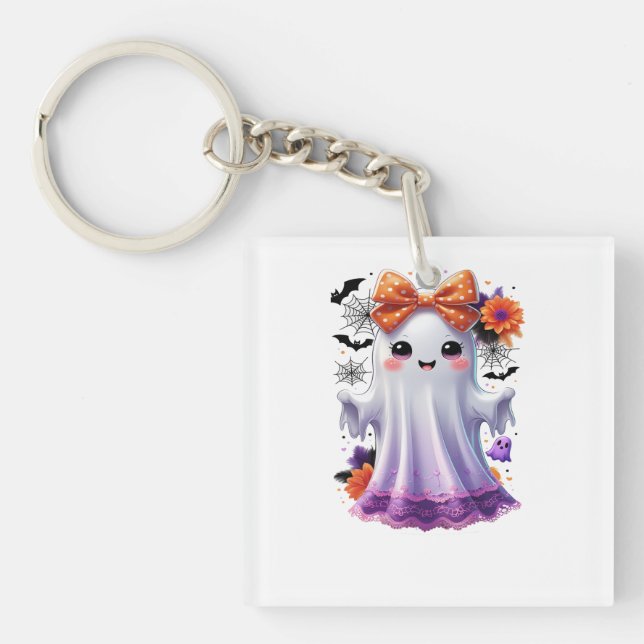 Spooky Halloween T-Shirt – Fun & Scary Graphic Tee Key Ring (Front)