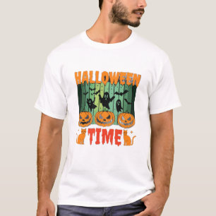Spooky Halloween T‑Shirt – Ghostly Typography for  T-Shirt