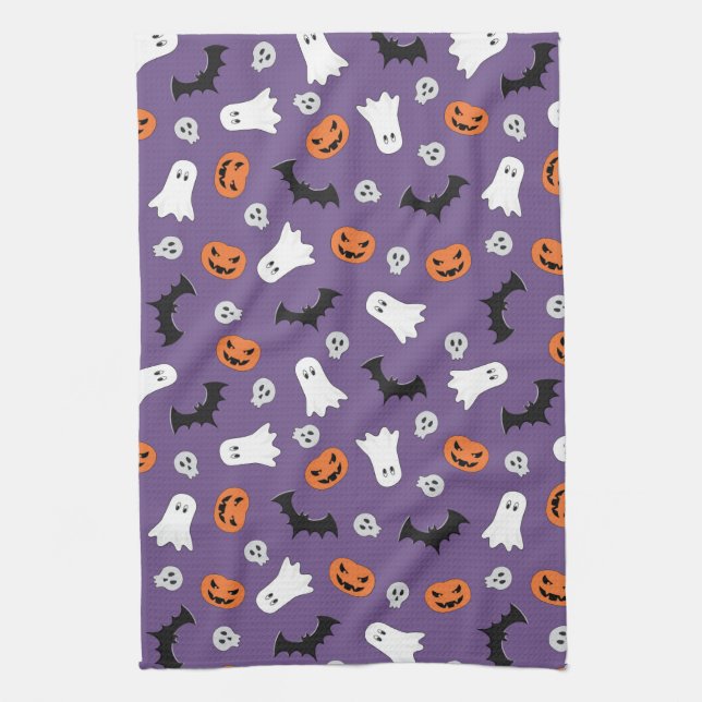 Spooky Halloween Tea Towel (Vertical)