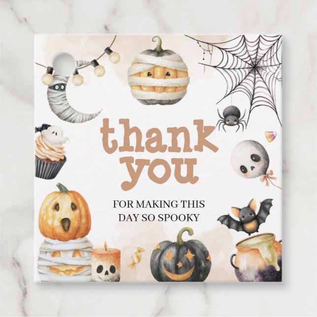 Spooky Halloween Thank You Tag (Front)