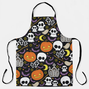 Spooky Halloween: Themed Background Design. Apron