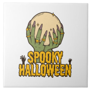 spooky halloween tile