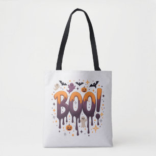 Spooky Halloween Tote Bag Fun Trick or Treat Des