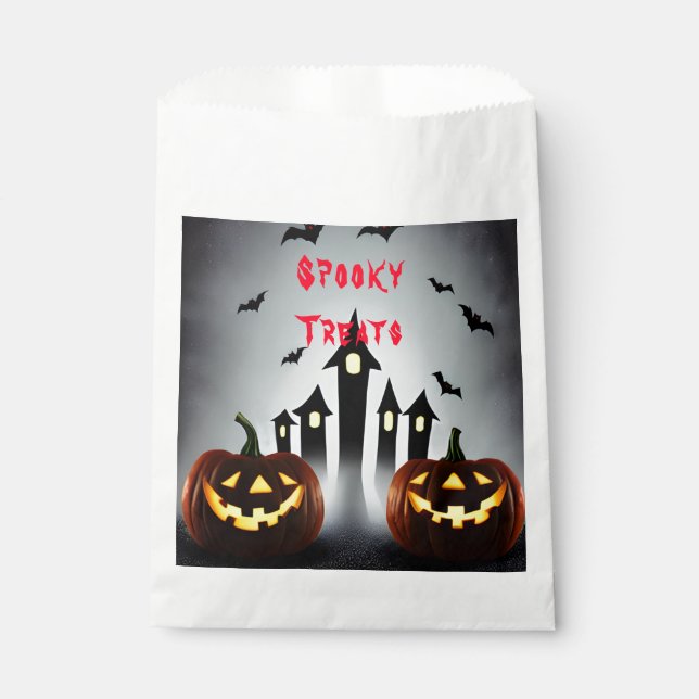 Spooky Halloween Treats Creepy Jack 'o Lantern  Favour Bags (Front)