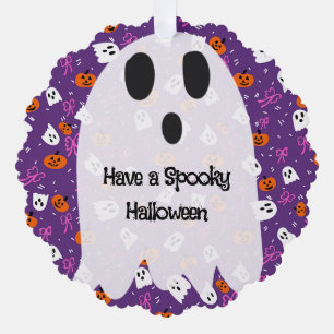 Spooky Halloween Tree Decoration Card