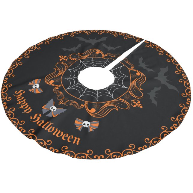 Spooky Halloween Tree Skirt (Angled)