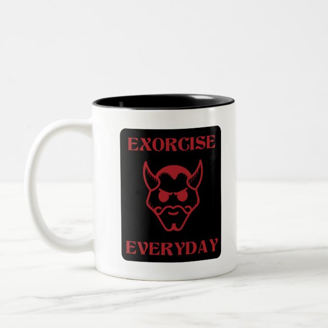 Spooky Halloween Two-Tone Coffee Mug (Left)
