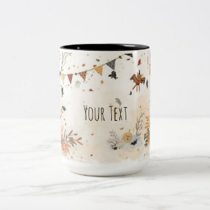 Spooky Halloween Two-Tone Mug - 15 oz Fall.