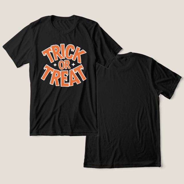 Spooky Halloween Typography & Candy Art Tri-Blend Shirt (Design Front & Back)