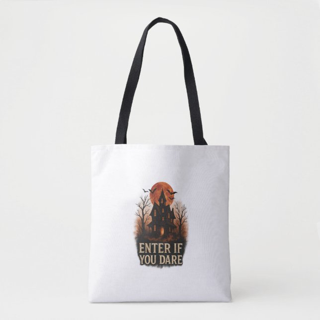 spooky Halloween Vibes – Cute & Creepy Design Tote Bag (Front)
