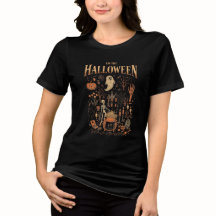 Spooky Halloween Vintage Design – Ghost, Pumpkin