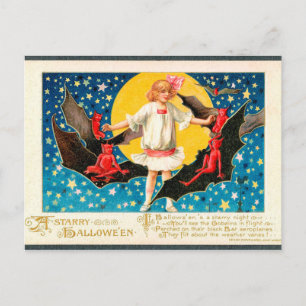 Spooky Halloween Vintage Holiday postcard