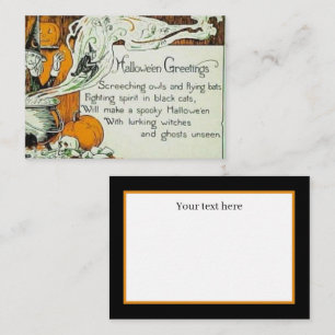 spooky Halloween vintage witch add text Card