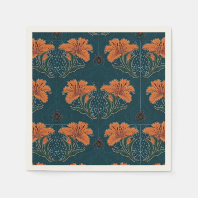 Spooky Halloween Whimsical Vintage Style Napkin (Front)