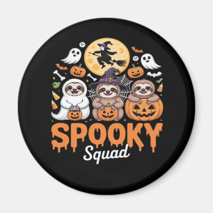 Spooky Halloween Witch Funny Horror Sloths Essenti Magnet