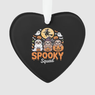 Spooky Halloween Witch Funny Horror Sloths Essenti Ornament