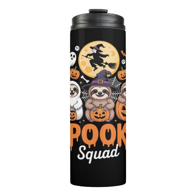 Spooky Halloween Witch Funny Horror Sloths Essenti Thermal Tumbler (Front)