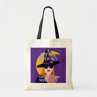Spooky Halloween Witch October Mischief Tote Bag