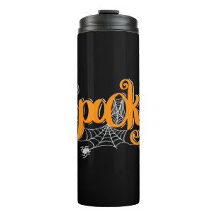 Spooky Halloween with Spider and spider web Thermal Tumbler