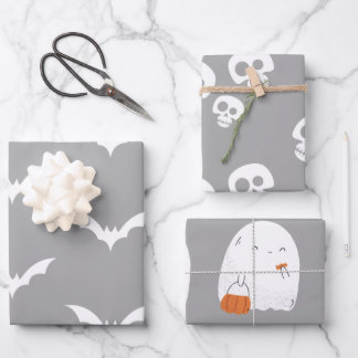 Spooky Halloween  Wrapping Paper Sheet