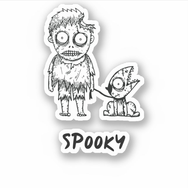 Spooky Halloween Zombie  (Front)