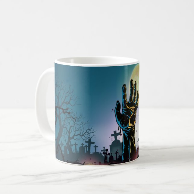 Spooky hand Halloween  printed mug (Front Left)