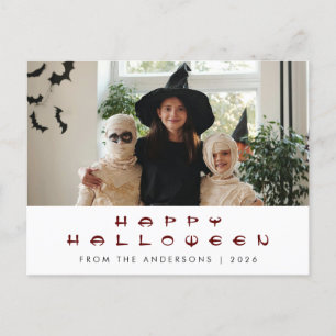 Spooky Happy Halloween 1 Photo  Holiday Postcard