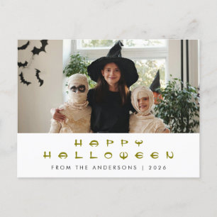 Spooky Happy Halloween 1 Photo Holiday Postcard