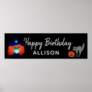 Spooky Happy Halloween Birthday Party Personalised Poster