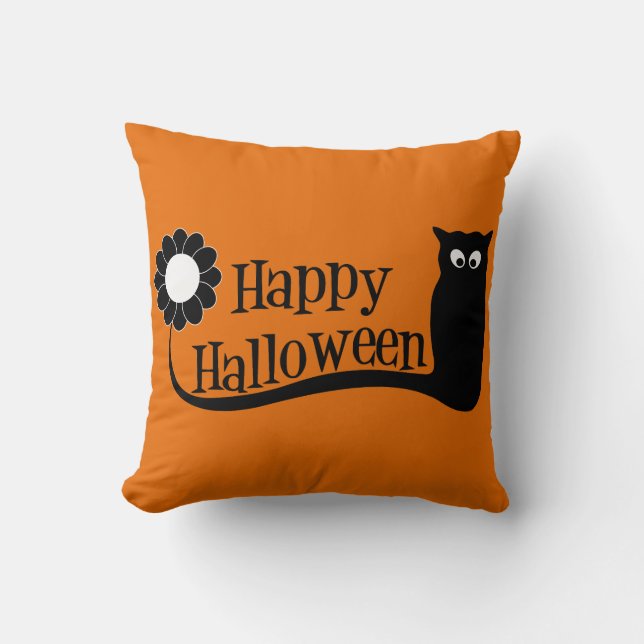 Spooky  Happy Halloween Cushion (Front)