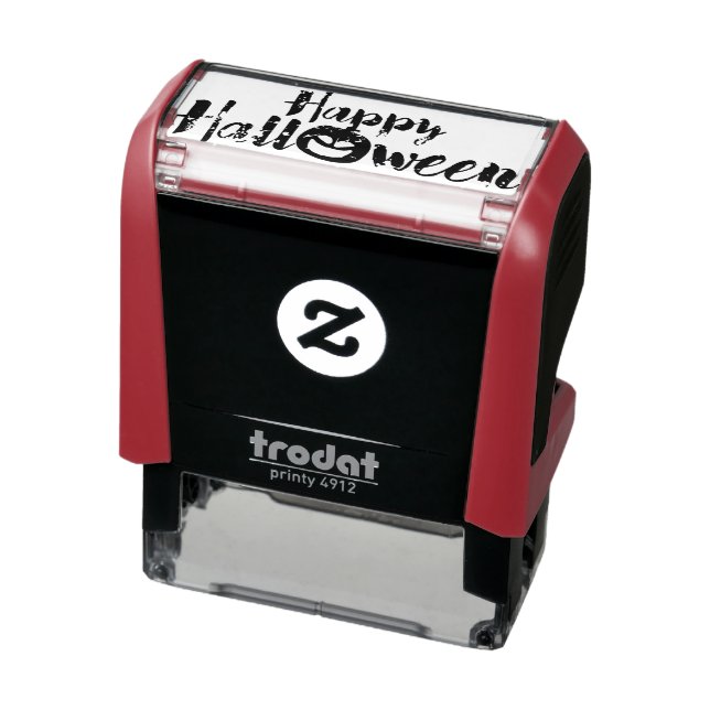 Spooky Happy Halloween Custom Rubber Stamp (Product)