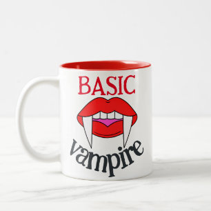 Spooky Happy Halloween party Basic vampire teeth Two-Tone Coffee Mug