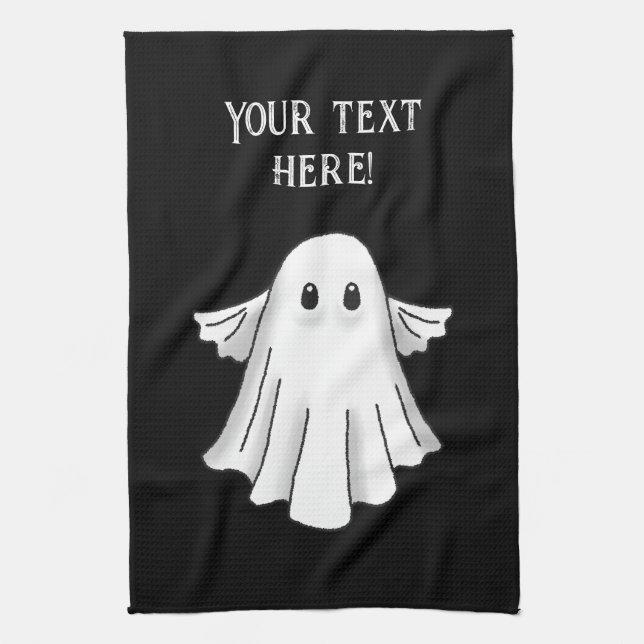 Spooky Happy Halloween Tea Towel (Vertical)