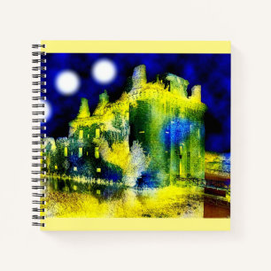 Spooky haunted castle notebook