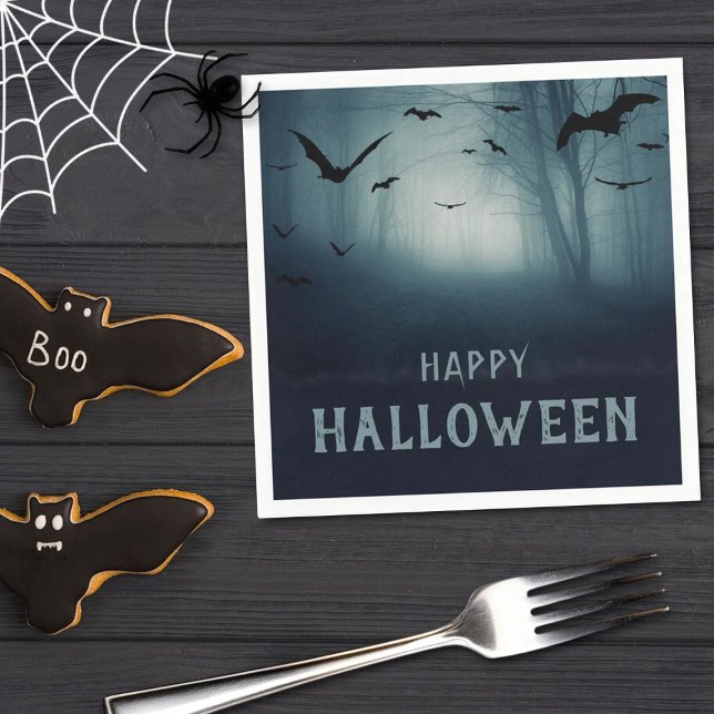 Spooky Haunted Forest Halloween Party Napkin (Creator Uploaded)