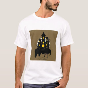 Spooky Haunted House Full Moon Halloween Silhouett T-Shirt