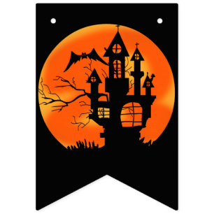 Spooky Haunted House Halloween Bunting