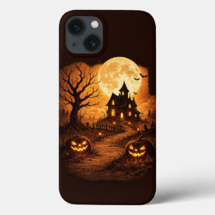 Spooky Haunted House Halloween iPhone 13 Case