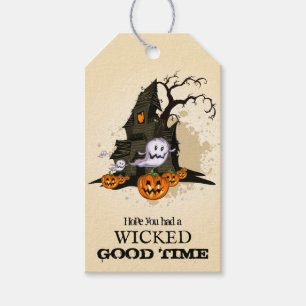 Spooky Haunted House Halloween Favour Gift Tags