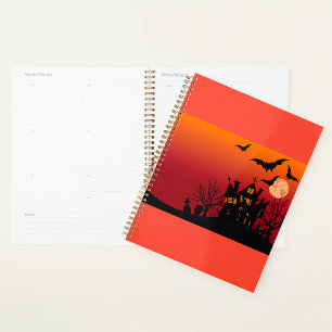 Spooky Haunted House Halloween Night  Planner