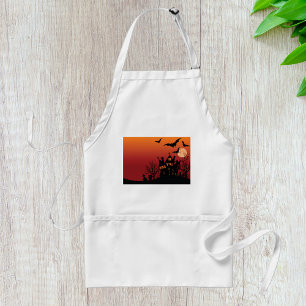 Spooky Haunted House Halloween Night  Standard Apron