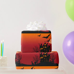 Spooky Haunted House Halloween Night  Wrapping Paper