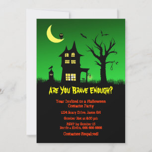 Spooky Haunted House Halloween Party Invitation