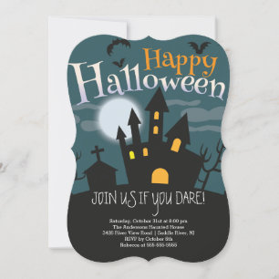 Spooky Haunted House Halloween Party Invitation