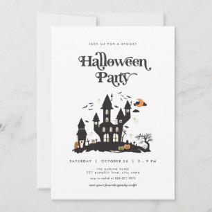 Spooky Haunted House Halloween Party Invitation