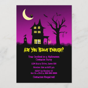 Spooky Haunted House Halloween Party Invitation