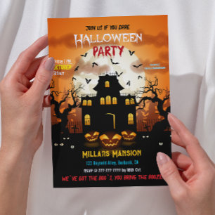 Spooky Haunted House Halloween Party Invitation
