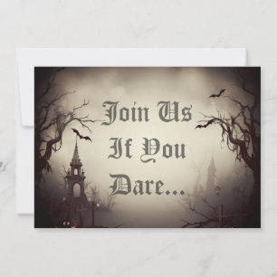 Spooky Haunted House Halloween Party Invitation