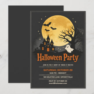 Spooky Haunted House Halloween Party Invitation