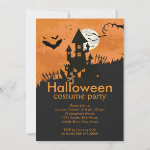 Spooky Haunted House Halloween Party Invitation